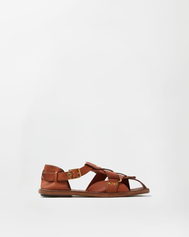 Versace souvenir leather sandals