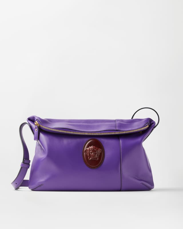 Versace lou nappa shoulder bag