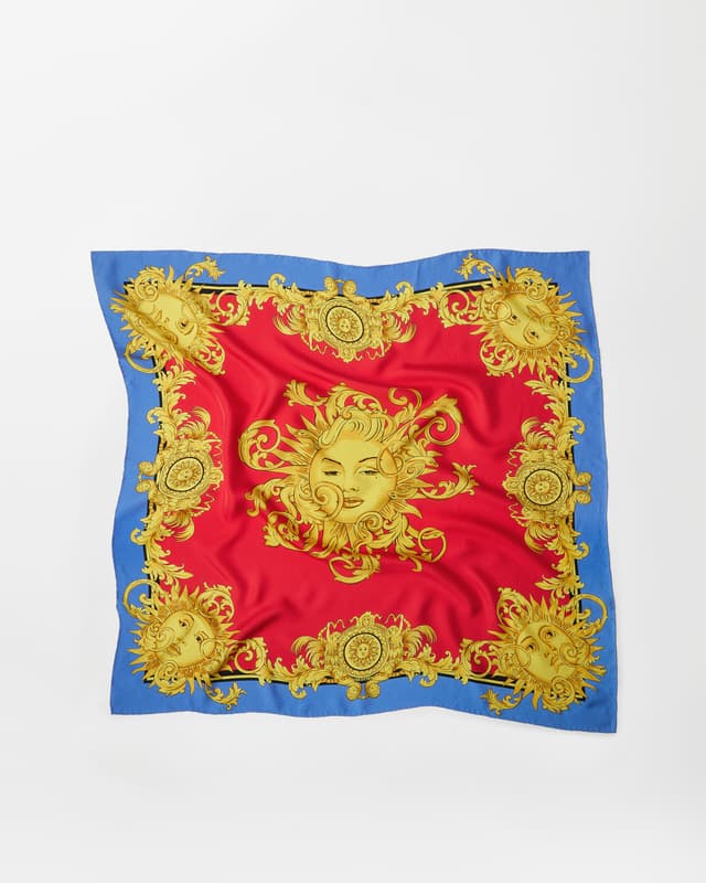Versace printed silk twill scarf 90 cm