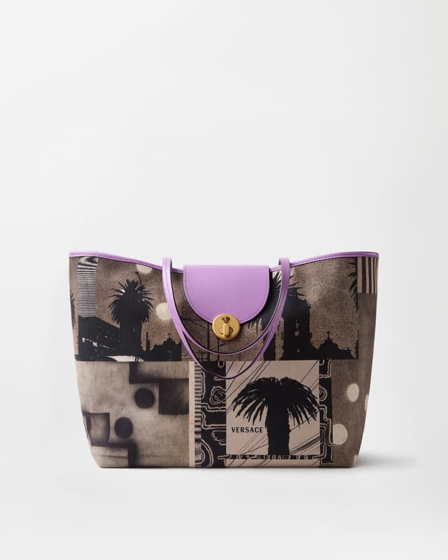 Versace vivian printed large canvas tote