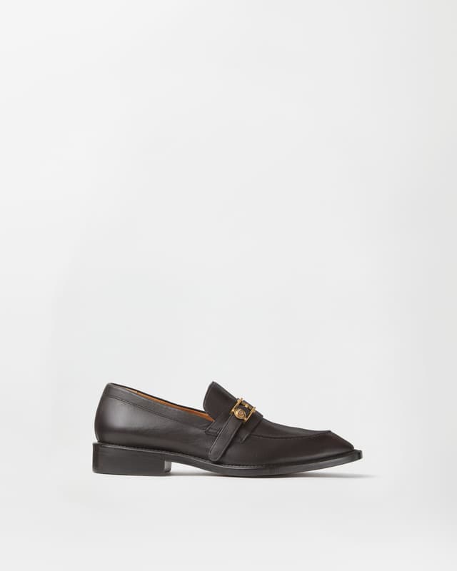 Versace primo leather loafers