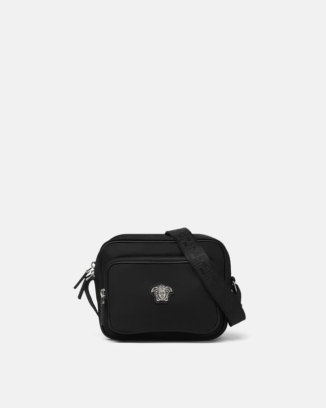 Versace la medusa nylon messenger bag