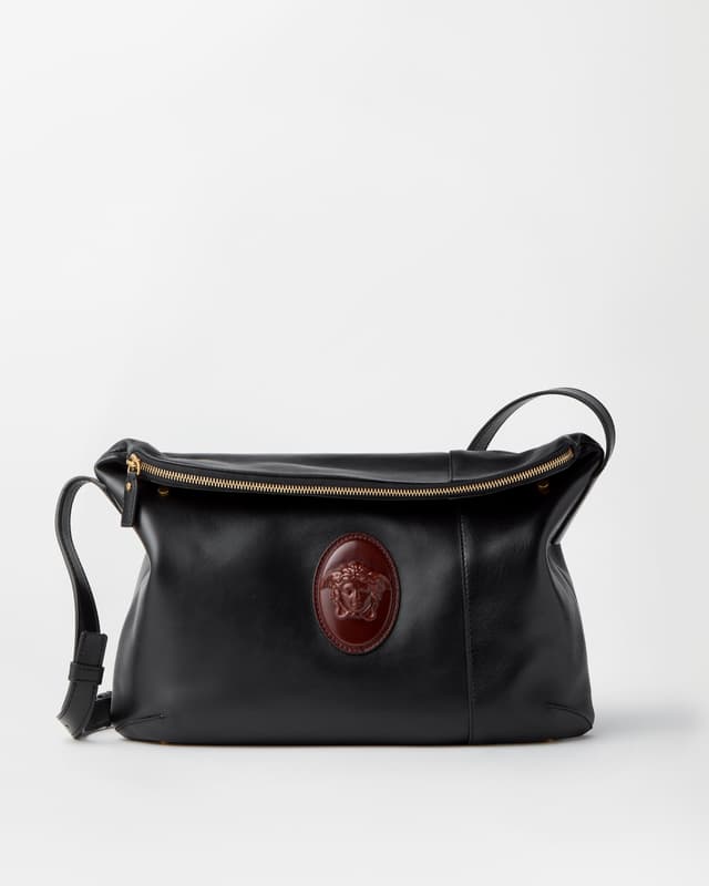 Versace lou nappa shoulder bag
