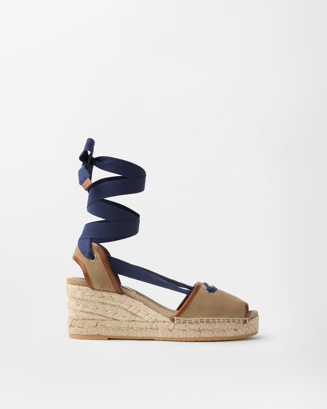 Versace lola suede wedge sandals 65 mm