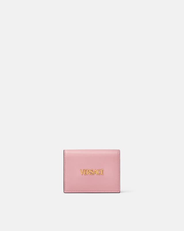 Versace versace tag leather wallet
